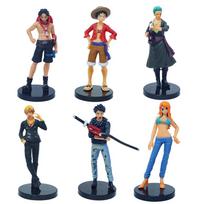 11cm One Piece Anime Figures Monkey D. Luffy Roronoa Zoro  Sanji Trafalgar Law Model Pvc Desktop Statue Ornament Toys Xmas Gifts black