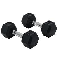 2x8kg Hex Dumbbell Rubber Weights Sets Hexagonal Gym Fitness Lifting Home 12.7 x 12.7 x 30.5 cm