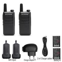 BAOFENG BF-R5 Mini Walkie Talkie 2Pcs 5W 16CH UHF 400-470MHz USB Charging Two Way Radios Hotel KTV Club Bar Small Comminication
