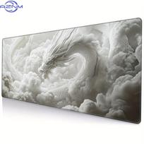 Large Chinese Dragon Mouse Pad 900x400mm With Stitched Edges AntiSlip Rubber Desk Mat For Gaming And Office Desk Pad ESport 800x300x2mm gray