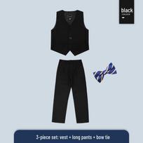 Didelio dydžio berniukų gėlių rašto kostiumų komplektas fortepijono pasirodymams 180cm black