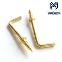 In-Stock Copper-Plated Right-Angle Hanging Hook with Washer for Picture Frames 1/2 inch