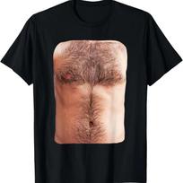 Plaukuota Krūtinė Juokingi Helovino Kostiumai Tėčio Marškinėliai XXXXXL juoda