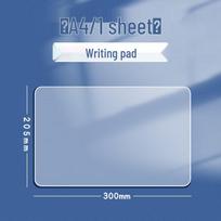 TRUECOLOR Transparent Student Desk Mat & Exam Pad gray
