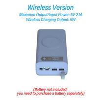 12 Cell 18650 Detachable Solder‑Free DIY Power Bank Kit PD Fast Charging With LED Light  Mobile Power Shell Without Battery
