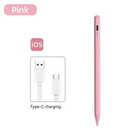 Stylus for Pencil iPad Air 6 11 13 M2 M3 Pro 13 11 M4 5/6/7/8/9/10 kartos Air 3/4/5/6 Mini 5 6 7 su delno atmetimu rožinė