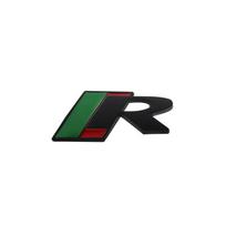 3D Premium R S Logo for car Fender trunk Rear Bonnet Decal Emblem Badge Sticker black-fang-r black