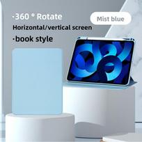 Leather Case for 2024 iPad Pro 11 iPad Air 11 Rotating Stand Cover with Acrylic Back 10.2 12.9 iPad Mini6 8.3' blue