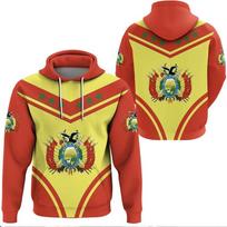Bolivijos Vėliavos Hoodis Vyrams 3D Spausdintas Lotynų Amerikos Nacionalinis Herbas Megztinis Ilgomis Rankovėmis Viršutiniai Drabužiai Sportiniai Bėgimo Hoodies 5XL yellow