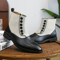 Batai Vyriški Originalūs Šoninis Užtrauktukas Sagtis Chelsea Batai Britiški Retro Džentelmeniški Antivelvetiniai Batai Dydis 38-46 Vyriški Batai 44 gray