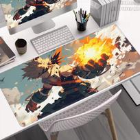 My Hero Academia Bakugo Katsuki Anime Mousepad Mouse Mat Desk Mat With Pad Gaming Accessories Prime Gaming Xxl 800x300x2mm gray
