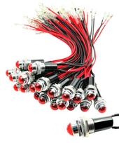 HTharros LED indikatoriaus lemputė, Deimanto pjūvio įleidžiamojo tipo LED, 24 V, 16 mm, 16 20 pieces raudona