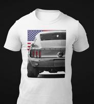 1967 Ford Mustang Hardtop American Classic Muscle Car T-Shirt S gray
