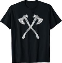 Viking Knotwork Axe novelty Viking Axe Unisex T-Shirt 2XL gray