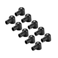1/10 vnt. Guminiai akumuliatoriaus gnybtų dangteliai Neprivalomi akumuliatoriaus izoliaciniai dangteliai Automobiliai Motociklai Valtys Black-L8-16-46-10pcs
