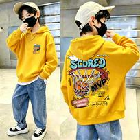 Kids Hoodie Sweatshirt Autumn Winter Street Basketball Hoop MVP Graphic Print Casual Loose Long Sleeve Top 110 white