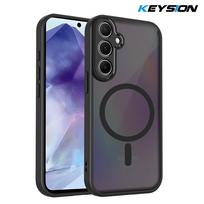 KEYSION Magnetic Phone Case for Samsung A55 5G A35 A25 Silicone+PC Matte Translucent Clear Shockproof Cover for Galaxy A15 4G 5G for Samsung A55 5G juoda