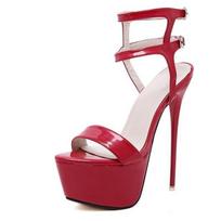 Vakarėlio suknelė Vestuviniai Batai Moteriški Sexy Platform Aukštakulniai Stiletto Pumps Vasariniai Sandalai 40 raudona