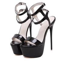 Vakarėlio suknelė Vestuviniai Batai Moteriški Sexy Platform Aukštakulniai Stiletto Pumps Vasariniai Sandalai 44 juoda