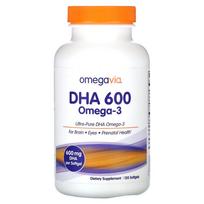 iHerb Omegavia DHA 600 Omega-3 Softgels, 120 Count 120 pcs - 1 ea
