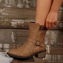 Women Boots Winter New British Style Short Boot Women Motorcycle Casual Ankle Boot Outdoor Fashion Comfortable Shoes for Women 36 ruda
