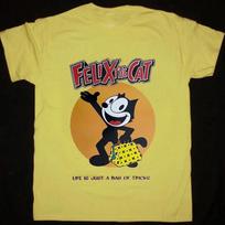 Vintage FELIX THE CAT Yellow T-Shirt Cotton All Size S-5XL Unisex S orange