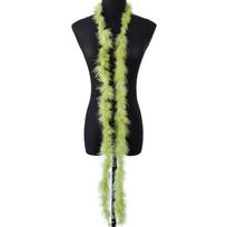 DIY 11G Marabou Feathers Boa For Shaw 2 Meters Turkey Plumes Frigne For DIY Wedding Dress Clothing Shawl Decoration Sewing Crafts alyvuogių žalios spalvos