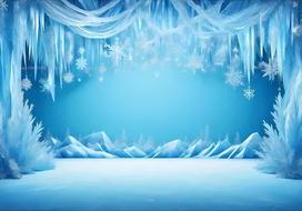 Winter Frozen Themed Backdrop Winter Wonderland Snowflake Happy Birthday Girls Baby Shower Party Photography Banner Supplies 47.2x31.5inch/120*80cm