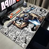 Mouse Pad Xxl Gamer Anime Large Pc Cabinet Rubber Carpet Play Mat Deskmat Computer Gaming Accessories Black Mousepad 800x300x2mm gray