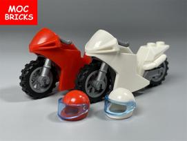 MOC Plytos Motociklas Motociklas Enduro Dviratis 4cm Figūrėlėms 50860 PASIDARYK pats Švietimo Statybiniai Blokeliai Žaislai Vaikų Dovanos black