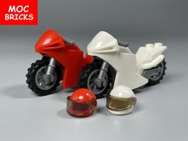 MOC Plytos Motociklas Motociklas Enduro Dviratis 4cm Figūrėlėms 50860 PASIDARYK pats Švietimo Statybiniai Blokeliai Žaislai Vaikų Dovanos black