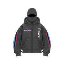 Unisex Hooded Sweatshirt Streetwear Oversized Long Sleeve Printed Pullover Winter Casual Top Medium tamsiai pilka spalva