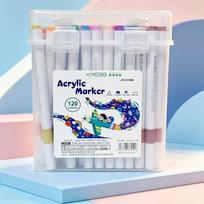 12-120 Colors Acrylic Paint Marker Pen Water Based Quick Dry Non Bleed Art Drawing Marker For Kids Diy Graffiti Painting A12 gray