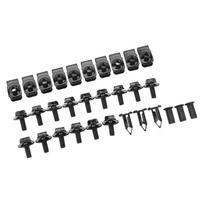 28Pcs Engine Fender Splash Guard Shield Kit Impact Resistant Engine Chassis Splash Guard Clips Kit black