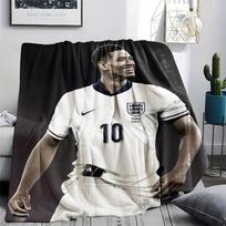 Jude Bellingham spausdinta flanelinė antklodė, minkštas pledas miegamojo sofai, skalbiama, futbolo gerbėjų atributika, puiki dovana. 130cm x 150cm