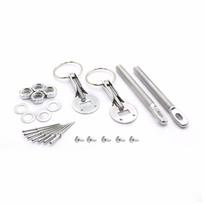 Hood Pin Kit Universal Bonnet Hood Pins Lock Latch Kit Aluminum Racing Latch Catch Pin Key Locking Kit Car Accessories Replace