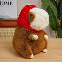 Chubby turned into a guinea pig doll plush toy guinea pig doll children's soothing rag doll birthday gift 25cm（0.2kg） red