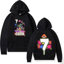 Splatoon Inkling Birthday Graphic Hoodies Men Women's Fashion Aesthetic Cartoon Kawaii Sweatshirt Casual Fleece Hoodie pullovers 2XL black