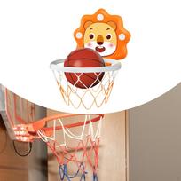 Adjustable Mini Basketball Hoop Toy for Family Fun in Bedroom geltona