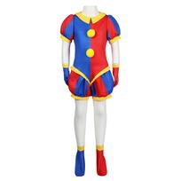 Nuostabus skaitmeninis cirkas Pomni Cosplay kostiumas Animacinis uniformos skrybėle pirštinės Helovino vakarėliui moterims suaugusiems vaikams kostiumas Cos XL blue