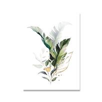 Žali ir auksiniai paparčio lapų palmių augalų sienos meno drobės tapyba botaniniai plakatai spaudiniai Nordic paveikslai svetainei namų dekoravimui 40*60cm