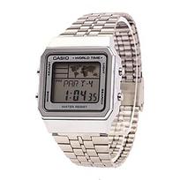 CASIO QUARTZ CASIO BASIC Metal Silver A500WA-7 Wristwatch, DIGITAL, Men's gray