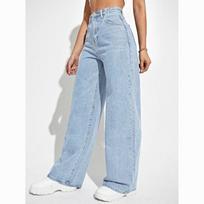 New women's jeans women's high-waisted slim-fitting straight denim trousers 3XL white