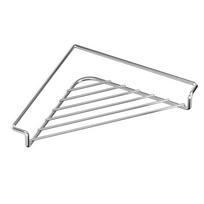 Stainless Steel Corner Sink Shelf Dish Drying Rack with Triangular Design Drainage for Sponges Soap Plates Cups Kitchen Counter gray