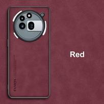 For Nothing Phone 3A Pro Case Luxury PU Leather Phone Case For Nothing Phone 3A Pro 5G Back Cover Silicone Shockproof Protection Nothing Phone 3A Pro raudona