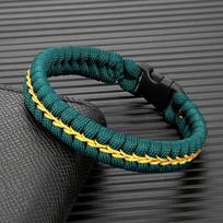 Kūrybiškas dizainas Rankų darbo Paracord Išgyvenimo apyrankė Plastikinė sagtelė Lauko stovyklavimas Gelbėjimo avarinis lynas Apyrankė black