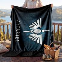 Warm Flannel Blanket Warhammer 40K Pattern, Lightweight Comfortable Throw Blanket for Bed Sofa Use 80cmx120cm black