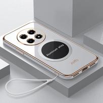Dėklas Realme 12 5G, Dėklas Realme 13 12X 5G Narzo 70X 5G, Dengtas, Magnetinis pritraukimas, Smūgiams atsparus silikoninis galinis dangtelis Case & Strap&Realme Narzo 70X