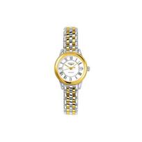 Longines Flagship Classic Automatic Mechanical Movement 30M Water Resistant Watch 26Mm White Dial Stainless Steel Pvd Coated Case L4.274.3.21.7 Medium Gold Watch Case beige