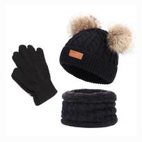 Windproof Toddler Bonnet Warm Thicken Winter Hat Scarf Gloves Infant Bonnet  Christmas